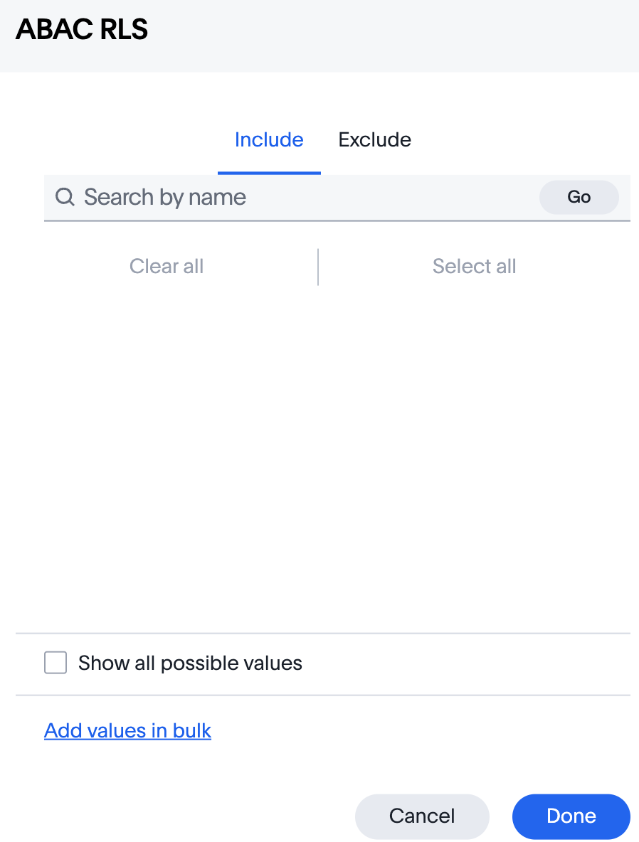 Choose add values in bulk